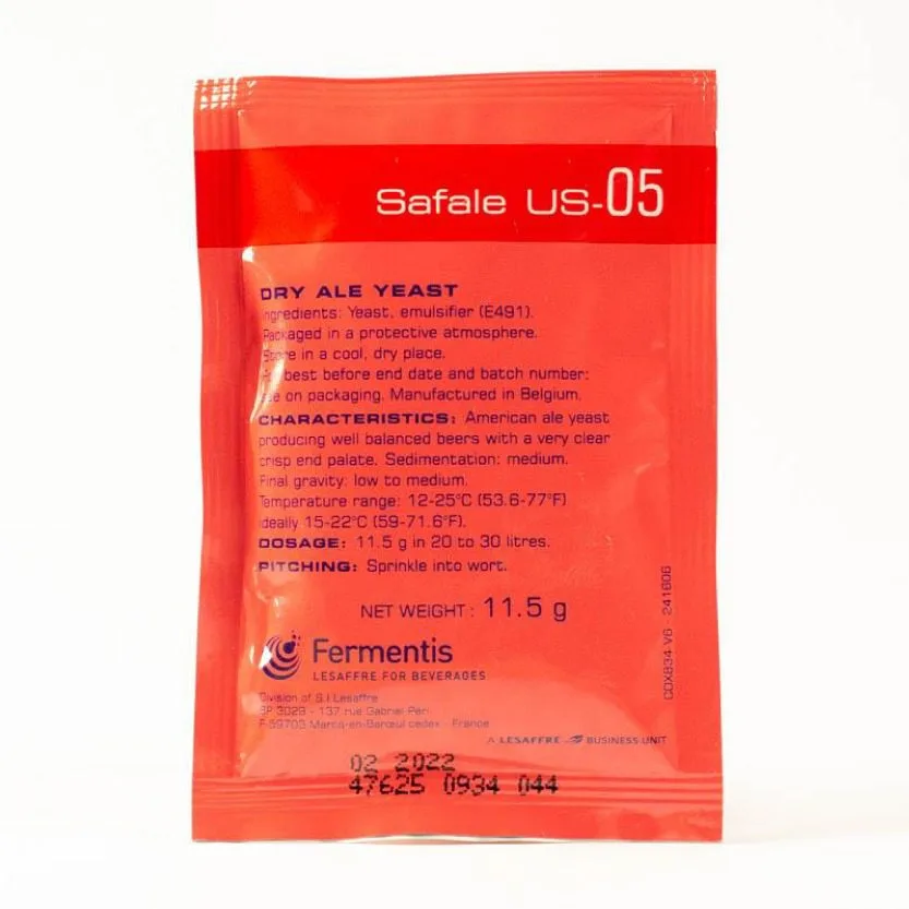 Levadura US-05 x 11.5 grs Levadura US-05 Fermentis