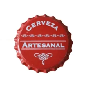 Tapas Corona 26 mm rojas impresas cerveza artesanal