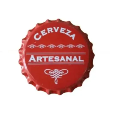 Tapas Corona 26 mm rojas impresas cerveza artesanal