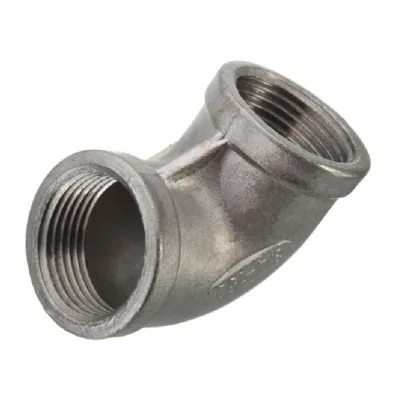Codo roscado de 1/2" en acero inoxidable
