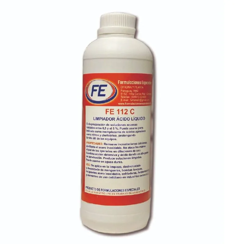 Detergente Ácido Líquido x 5 Litros FE 112 C Detergente acido liquido FE 112