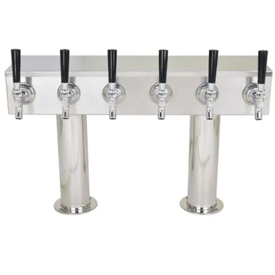 Columna Chopera Modelo T con 8 canillas choperas