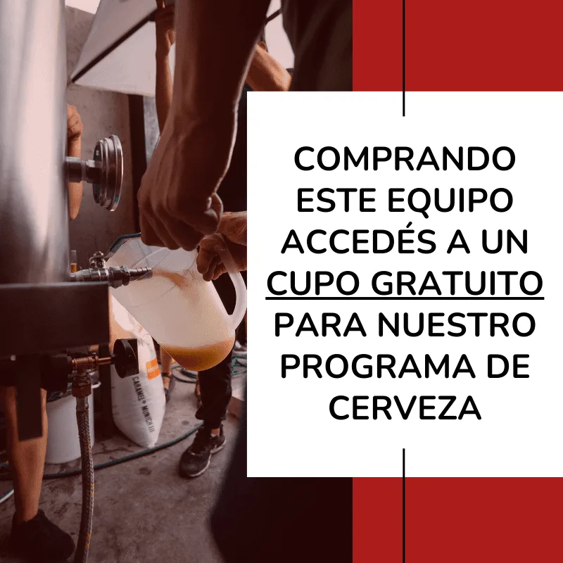 Equipo Profesional de Cerveza de 50 Litros 400 Lts x mes Equipos Profesionales Programa de Cerveza