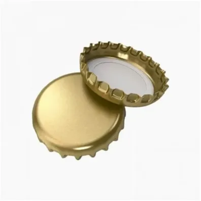Tapas Corona Lisas Doradas X 100 Unidades Tapas Corona 26 mm para Cerveza Artesanal