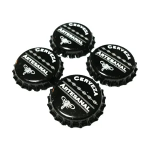 Tapas Corona Impresas Negras x 100 Unidades Tapas Corona Impresas Negras cerveza artesanal