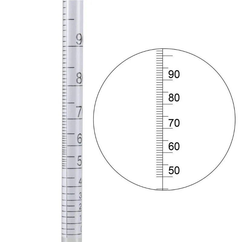 Tubo Medidor de Vidrio Pirex 110 mm x 400 mm de Altura Tubo medidor de Vidrio Pirex