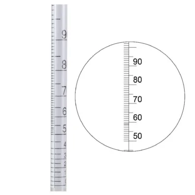 Tubo medidor 11 mm x 800 mm de altura Vidrio Pirex