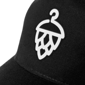 Gorra Trucker Premium Negra - Logo Silicona Blanca 1