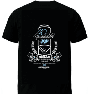 Remera Cervecera 40 No me Olvides Remera Cervecera 40 No me Olvides Dorso