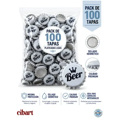 Tapas Corona Logo Beer Corona Blanco x 100 Unidades