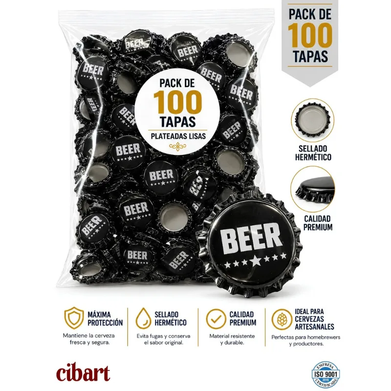 Tapas Corona Logo Beer Stella Negro x 100 Unidades Tapas Corona Logo Beer Stella Negro x 100 Unidades