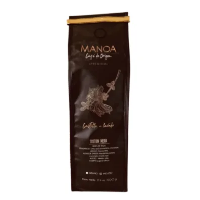 Café Tostado Molido Manoa Lavado Castillo x 500 grs