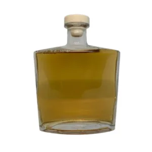 Botella de Vidrio Bourbon Cuadrada 700 cm3 con Tapón x Unidad