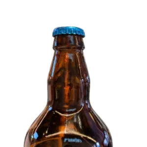 Botella de Vidrio Importada Color Ámbar con Tapa x 500