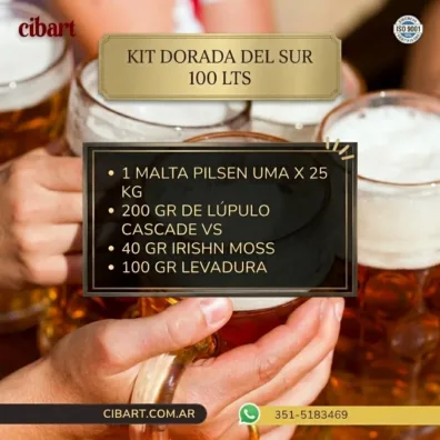 Kit de Insumos Anticrisis para Cerveza Dorada del Sur